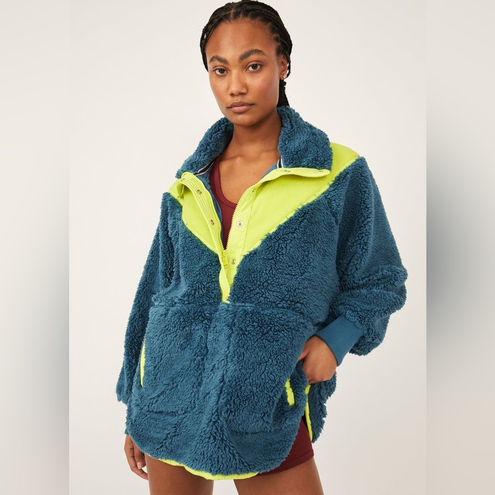 NEW Free People Movement Fall To Rise Fleece Quarter Zip Jacket - Picture 4 of 16